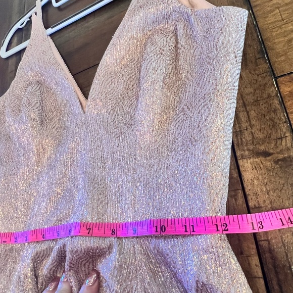 NWOT DRESS THE POPULATION Delilah Plunging A-Line Party Dress - Picture 4 of 10